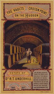 Carte publicitaire américaine pour les caves à vin de Croton Point, New York - American School